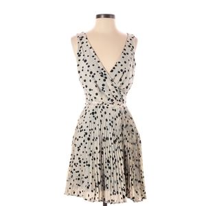 Sleeveless A- Line Plunge Dress